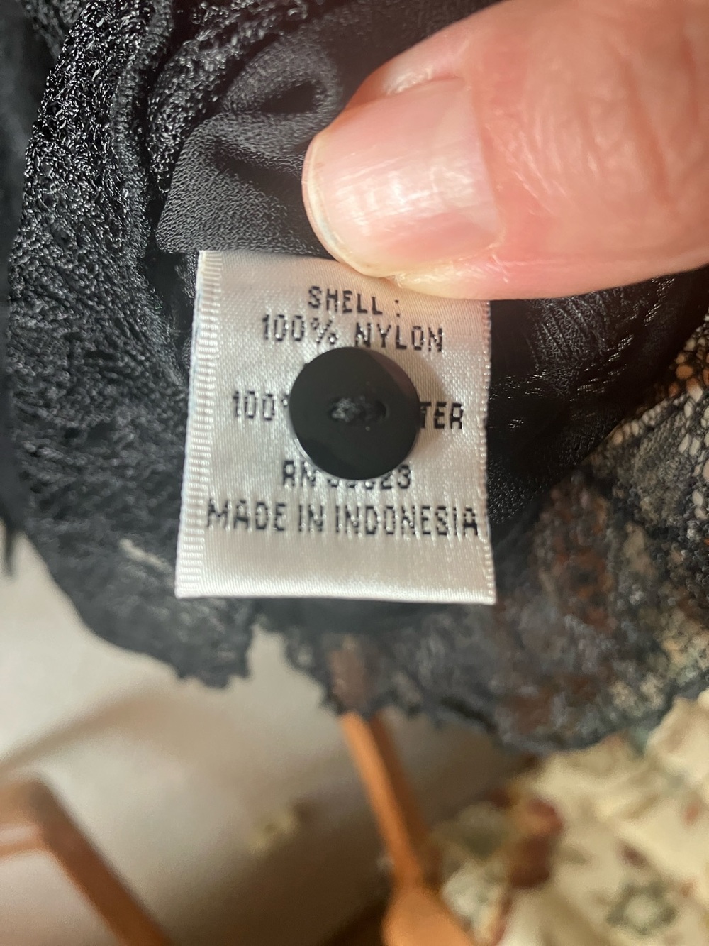 Black Lace Ruffle Button-Front Blouse - Picture 4 of 17